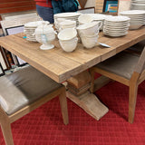 RH DINING TABLE W LVS