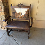 LEATHER HIDE ARM CHAIR