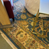 RUG CREWEL 9X12 BLUE GOLD