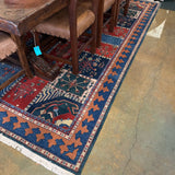 RUG RED BLUE SALMON 7.7X10.8