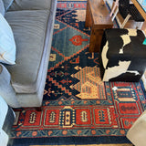 RUG BLUE RED IVORY 9.8X14