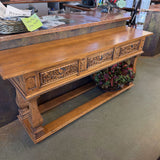 WOOD CARVED SOFA TABLE