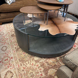 VANGUARD COFFEE TABLE ROUND GLASS TOP