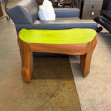 ARTISAN PAINTED WOOD BENCH