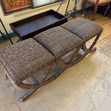 WICKER BENCH AS IS