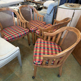 CANE ROLLER GAME CHAIRS SET 4