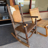 HICKORY ROCKING CHAIR HIDE LEATHER