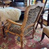 ANIMAL PRINT BERGERE CHAIR