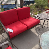 OUTDOOR LOVESEAT W / END TABLE
