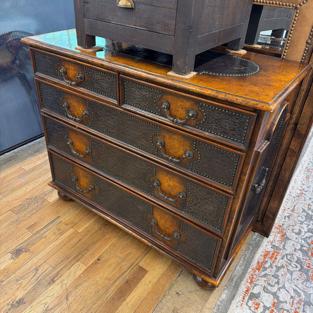 burlwood dresser BURLWOOD STUDDED DRESSER – Nest Furnishings