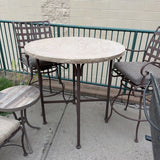 OW LEE PUB TABLE & 2 BARSTOOLS