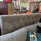 TUFTED BED GRAY QUEEN