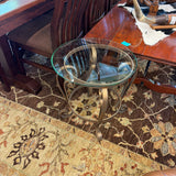 GLASS TOP END TABLE