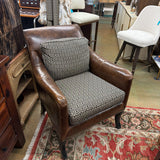 HENREDON LEATHER FABRIC CHAIR
