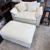 CHAIR & HALF W OTTOMAN