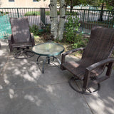 PATIO TROPITONE 2 SWIVECHAIRS & TABLE