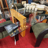 GLASS TOP DINING TABLE