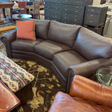 CURVED LEATHER SOFA