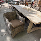 RH PATIO ARMCHAIRS PAIR