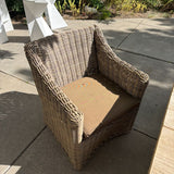 RH PATIO ARMCHAIRS PAIR