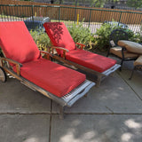 PATIO TEAK CHAISE RUST PAD