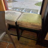HIDE STEEL COUNTER STOOLS PAIR