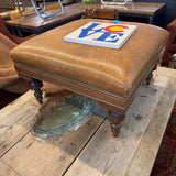 LEATHER OTTOMAN