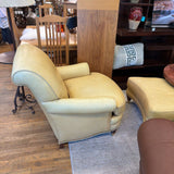 HANCOCK & MOORE LEATHER CHAIR W OTTOMAN
