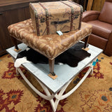 STAMPED LEATHER COFFEE TABLE