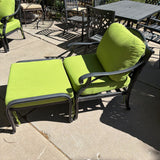 PATIO CHAIR & OTTOMAN GREEN