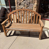PATIO TEAK BENCH W BACK