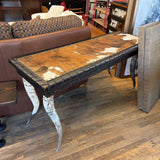 ANTLER HIDE SOFA TABLE