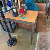 END TABLE LEATHER TOP