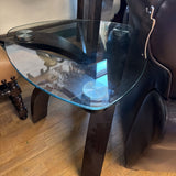 GLASS TOP END TABLE