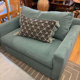 CHAIR & HALF BLUE SLEEPER TWIN