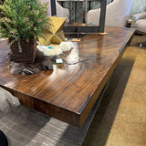 BURLWOOD COFFEE TABLE