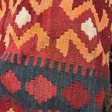 RUG KILIM 9.4X15.4 RED GRAY TAN
