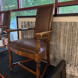 WOOD ARMCHAIRS PAIR