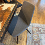 DINING CHAIRS PAIR GRAY