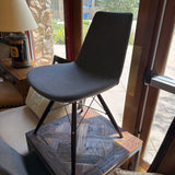 DINING CHAIRS PAIR GRAY