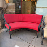 PATIO CURVED SOFA RED PAD