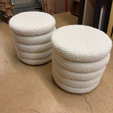 WHITE STORAGE STOOL