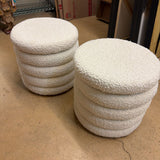 WHITE STORAGE STOOL