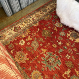 RUG SALMON MULTI FLORAL 6.4X8.10