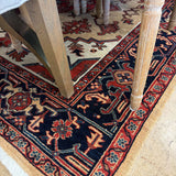 RUG 5.6X6.8 TAN NAVY SALMON