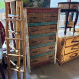 MULTI PAINT TALL DRESSER