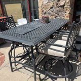 PATIO PUB FIRE TABLE W 3 STOOLS