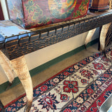 HORN W HIDE TOP SOFA TABLE