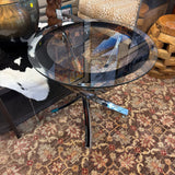GLASS TOP END TABLE