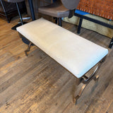 FAUX OSTRICH BENCH